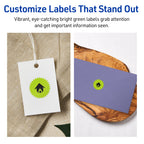 Avery Printable Starburst Labels, Sure Feed Technology, 1", Bright Green Labels, Print-to-the-Edge, Laser/Inkjet, 960 Total, Great for Mailing Seals and Planner Stickers 960 labels