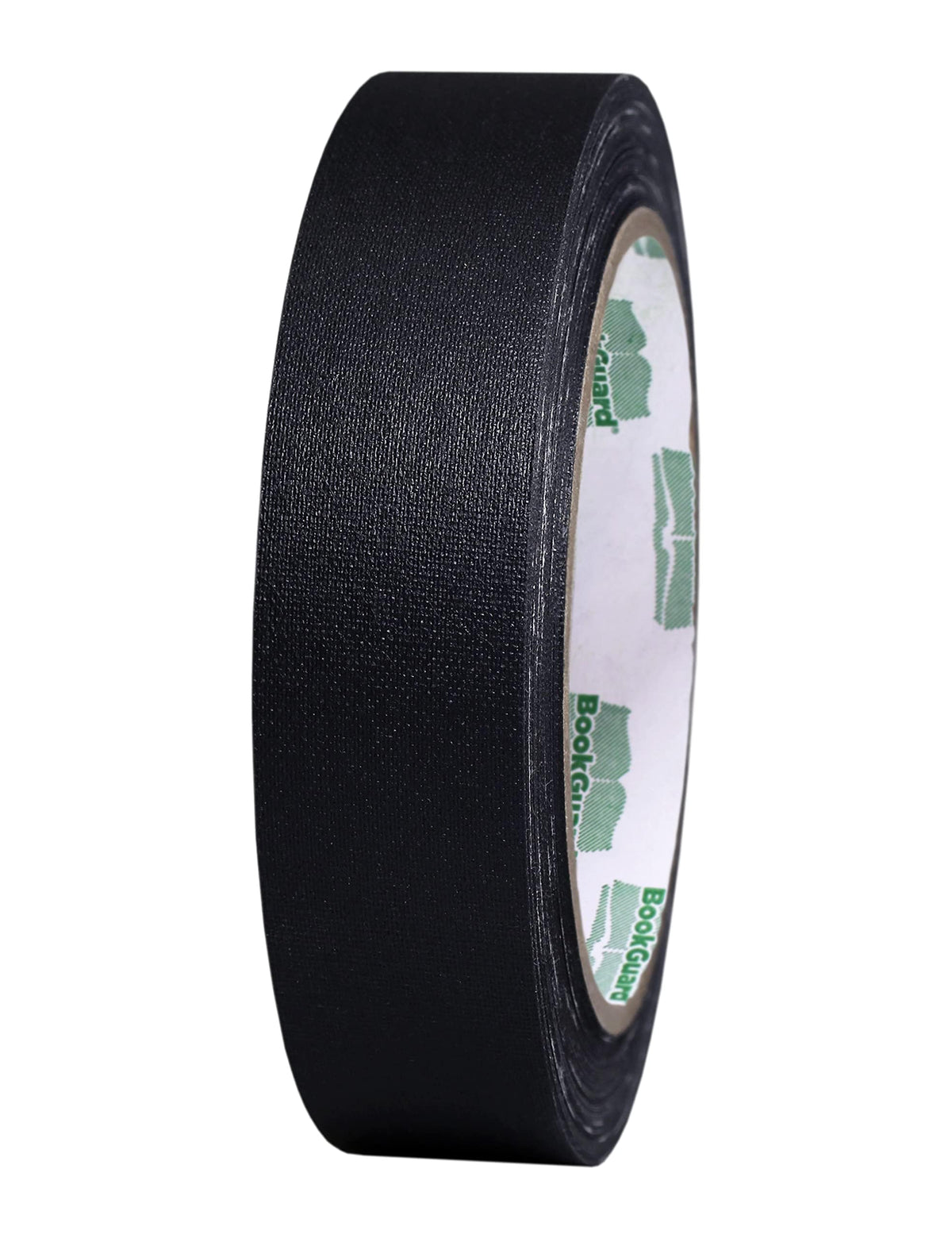 BookGuard 1 inch black cloth and clear poly tape kit with color-coding labels, two 45-foot rolls for book repair and labeling.