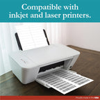 Premium Label Supply White Sticker Address Labels – 4" x 1" – Laser/Inkjet Compatible – (20 per Sheet), 100 Sheets – 2,000 Total Adhesive Labels 2000 Labels