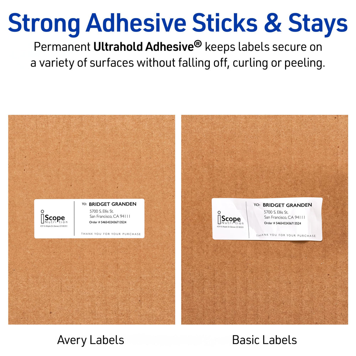 Avery Durable Waterproof Address Labels with Sure Feed Technology, 1" x 2-5/8", White, Laser & Pigment-Inkjet Compatible, 1,500 Blank Labels Total, Great for Mailing, Branding, and More (5520) 1 Count