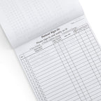 Blue Summit Supplies 25 patient sign-in forms with peel-away adhesive labels, carbonless 3-part medical filing forms in blue.