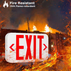 LIT-PaTH Emergency Exit Sign for Business, Battery Backup, 2 Pack 2-pack