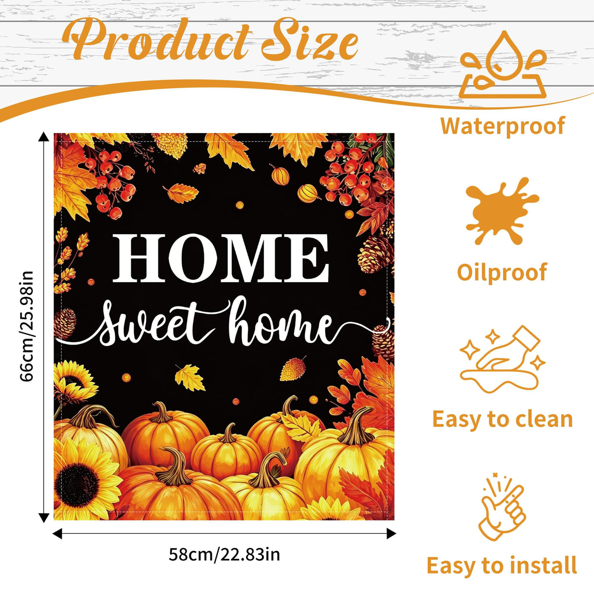 Fall Dishwasher Magnet Cover Pumpkin