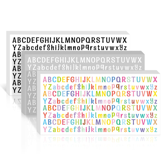 3120 PCS 15 Sheets Small Letter Stickers Mix-Colors 0.5in Vinyl Self-Adhesive Alphabet Stickers1/2 Half in for Mailbox, Window, DIY