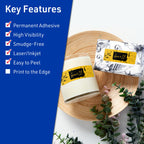 Avery Printable Rectangle Labels, Sure Feed Technology, 2" x 2-5/8", Bright Yellow Labels, Laser/Inkjet Printable, 300 Total, Great for Mailing 300 labels