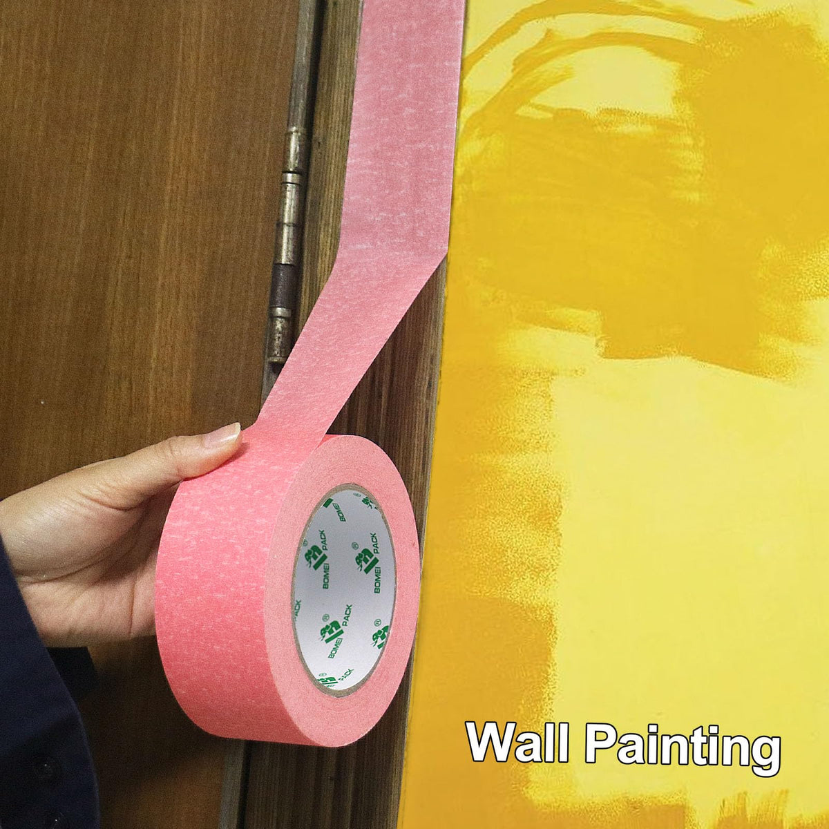 BOMEI PACK 3 Pack Pink Painters Tape, 2inch x 30yds, Premium Painting Masking Tape, Clean Release Paper Tape for Home and Office