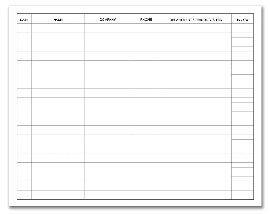BookFactory Visitor Log Book Register, Blue, Hardbound, 120 Pages