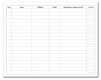 BookFactory Visitor Log Book Register, Blue, Hardbound, 120 Pages