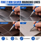 Hiboom 2 Pcs Welders Pencil with 36 Silver Round Mechanical Pencil Refills 1
