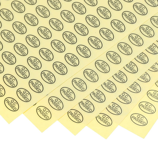 PATIKIL QC Passed Stickers 0.5x0.35, 15 Sheet Oval Adhesive Labels for Warehouse Inventory Quality Control Check Test, Transparent