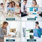 12 Pack Acrylic Sign Holder 8.5x11 Inches, Clear Plastic Table Paper Display Stand, L-Shape Vertical Menu Holder Stand, Clear Picture Photo Flyer Display Stand for Restaurants, Store, Office Desktop 12 Pack-L Shape-8.5X11