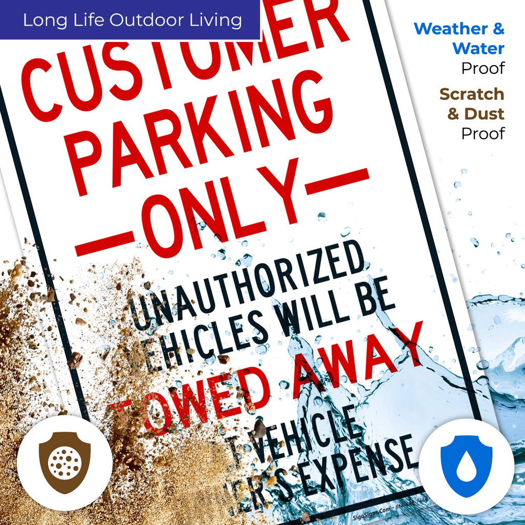Customer Parking Only Sign,