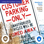 Customer Parking Only Sign,