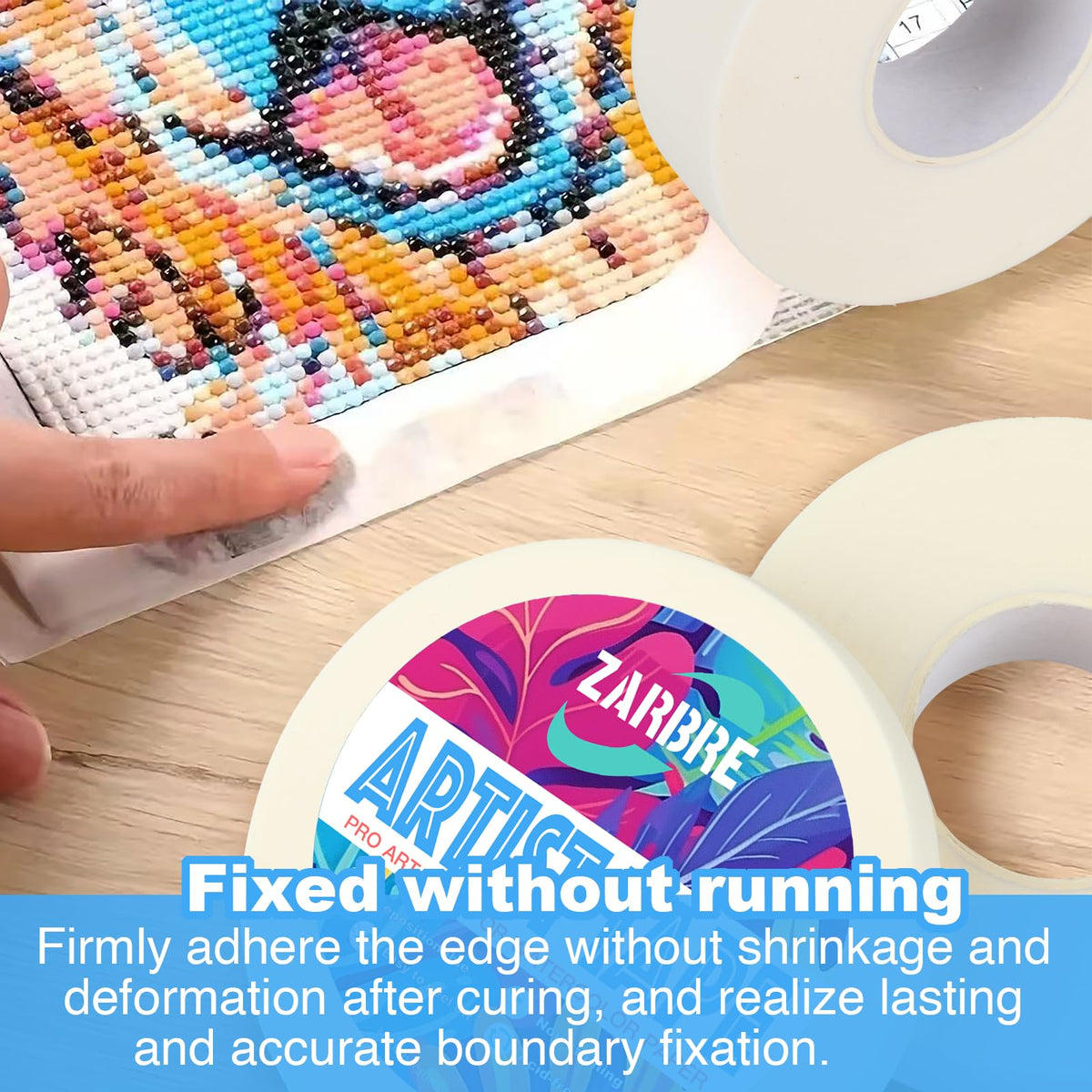 Artist Tape, White Art Tape for Watercolor Paper, Medium Tack Masking Drafting Tape for Painting Canvas Framing, Acid-Free, 1in 164FT Long 1inch 1