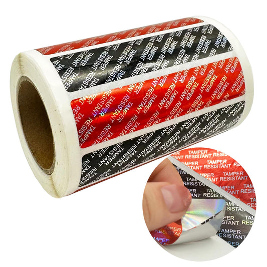 Tamper Evident Food Sealed for Freshness and Safety Stickers 0.75 x 3.5 Inch Holographic Tamper Proof Food Delivery Labels Tamper Resistant Metallic Sealed for Containers Jars Mailing Packaging