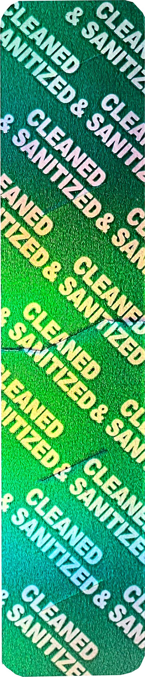 Cleaned and Sanitized Tamper Evident Seals 0.75 x 3 Inch 500 Total Labels