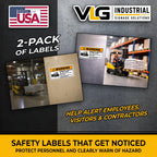 Forklift Traffic Warning Labels 5"x10" (Pack of 2) – ANSI Z535 Safety Decals, Heavy Duty Premium Vinyl, UV Laminated, Aggressive Adhesive, Warehouse & Industrial Forklift Hazard Signs - 5x10 2pc
