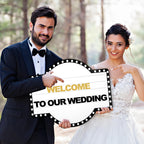 6 Pack Wedding Bottle Service Sign for Entrance with Letters Sticker