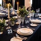 Double Sided Table Number 1-50 for Restaurant, Wedding Party Food Service Black
