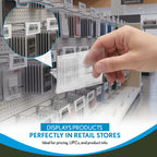 25 Pack Label Holder for Scan Plates on Display Hooks, Data-Tag Label Holders by Clip Strip