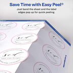 Avery Printable Round Labels with Sure Feed, 2.5" Diameter, Glossy White, 450 Customizable Labels (22830) 450 labels 2.5"