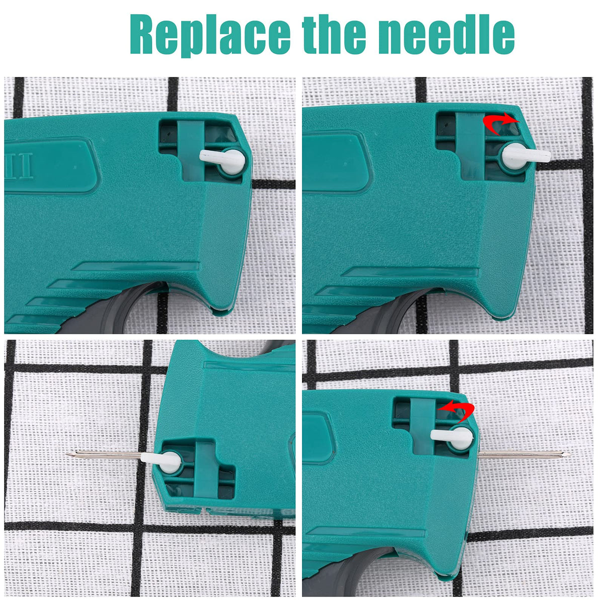 Honoson 3 Pcs Tagging Gun Applicator with 15 Steel Needles,Green Green