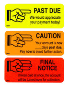 ChromaLabel 1" x 2.25" 3 Assorted Account Receivable Labels, 250/Box 1" x 2.25" Collections Kit