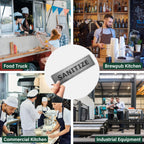 Wash Rinse Sanitize Sink Labels, Bilingual English Spanish 3 Compartment Sink Stickers, Employees Must Wash Hands Sign for Commercial Kitchen, Restaurant, Food Truck, Food Service, 4 Pack Brushed Aluminum Wash/ Rinse /Sanitize/ employees-Spanish