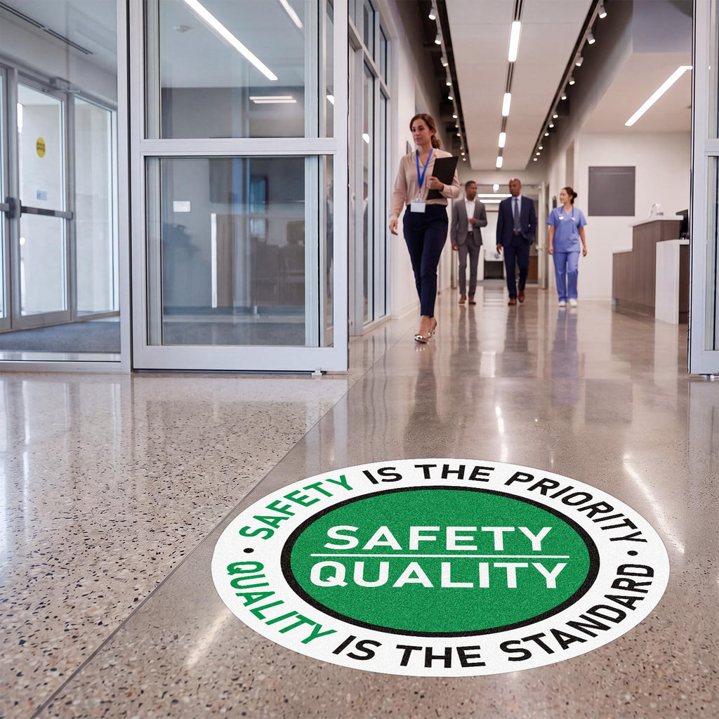 3 Set Safety Is The Priority Quality Is The Standard Floor Decal