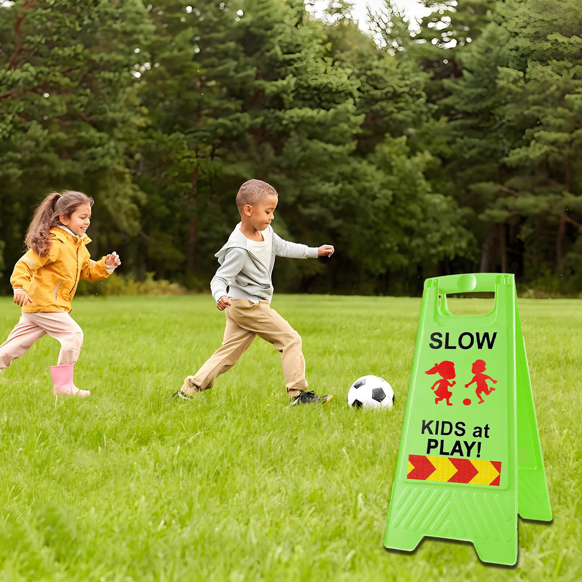 Slow Kids at Play Sign for Street Children at Play Safety Signs for Street green 2