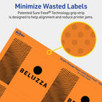Avery® Printable Rectangle Labels, Sure Feed® Technology, 3" x 3-3/4", Bright Orange Labels, Print-to-The-Edge, Laser/Inkjet Printable, 240 Total, Great for Candles and Ingredients 240 labels
