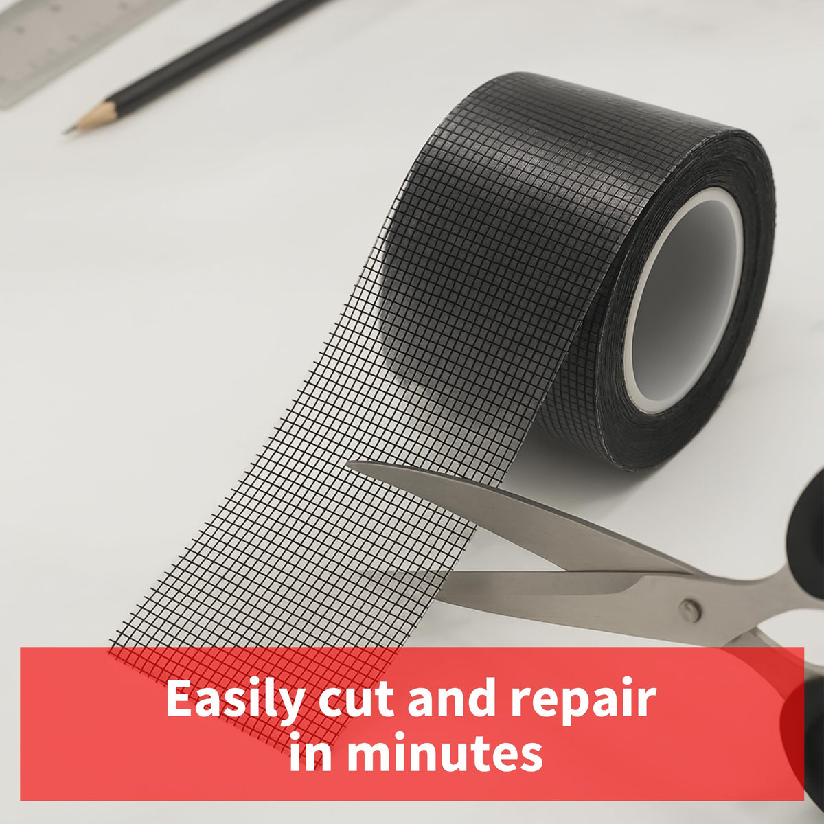 Windows Screen Repair Tape, 2 in x 20 FT Strong Adhesive Fiberglass Mesh Patch Tape, Waterproof Screen Rrepair Kit for Windows or Doors