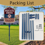 2 Pack 48 Inches Yard Stake for Outdoor Lawn 4ft Metal Sign Holder Durable Posts for Outside Traffic Road Street Driveway Parking Stop Stand Durable Fits Signs 10 to 18 Inch Adjustable Blue