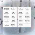 Mintitude Waterproof Storage Stickers for Organizing Bins and Containers, Preprinted Home, Garage, Basement Organization Labels (20 Pack) 20