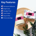 Avery® Printable Rectangle Labels, Sure Feed® Technology, 1" x 4", Bright Pink Labels, Laser/Inkjet Printable, 800 Total, Great for Mailing and Cosmetics 800 labels