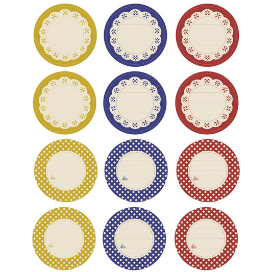 Outus 240 Pieces Canning Label Round Shaped Jar 2 Inch Mason Jar Lid Stickers Multicolored Meal Prep Label for Food Container, Glass Bottle, Canned Jams, Home and Kitchen Organization
