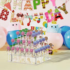 Clear Acrylic Cake Pop Stand Lollipop Display Holder Tower 56 Hole 3 Tiered Candy Tree for Party Decorating Wedding Events Supplies 10 in