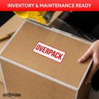 500pcs Overpack Stickers for Shipping Receiving