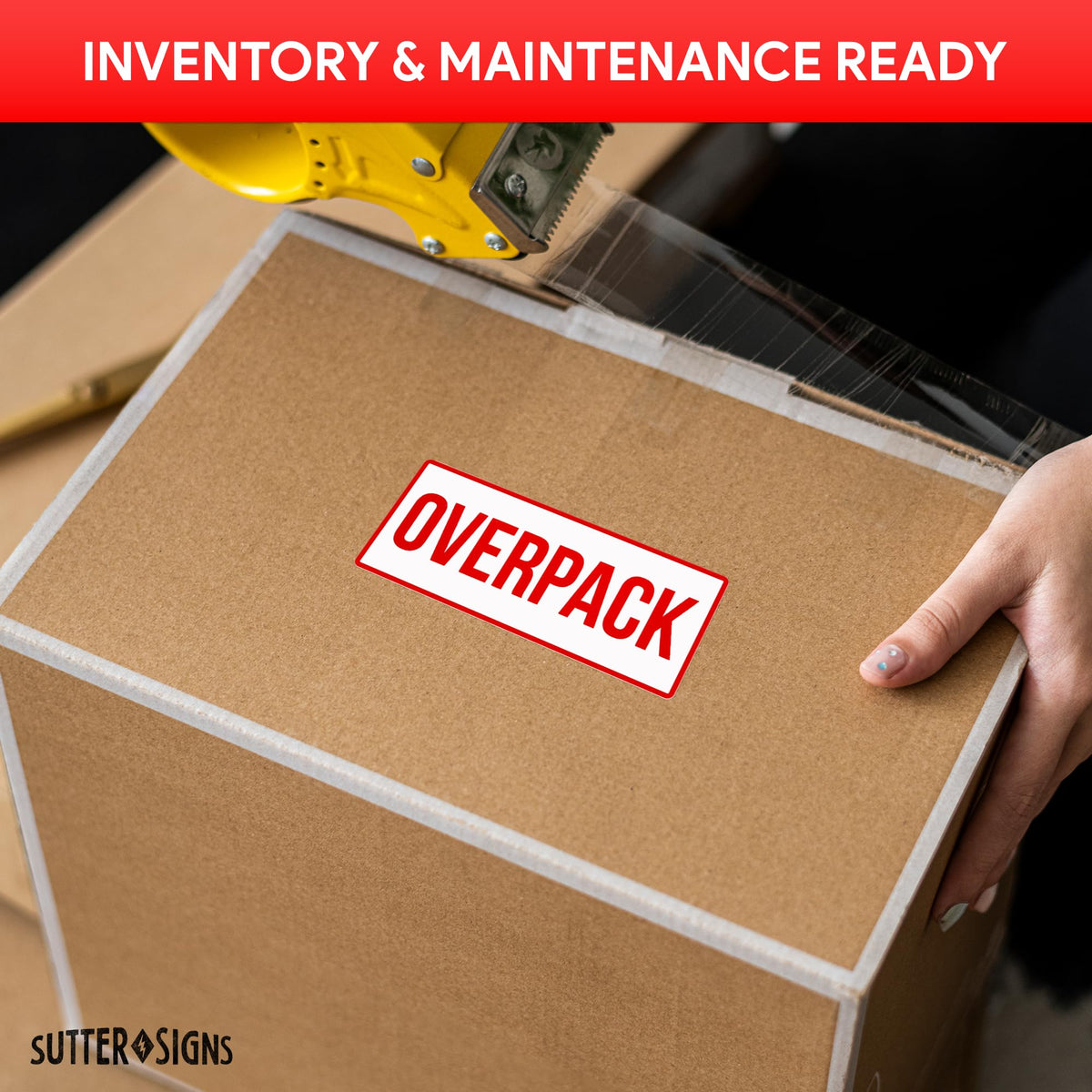 500pcs Overpack Stickers for Shipping Receiving