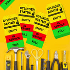 150 Pack Cylinder Status Sign Tags with Strings 2.36x4.7 Inch