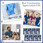 XunYee 15 Sets Vet Tech Week Gifts Bulk Veterinary Thank You Cards Keychain