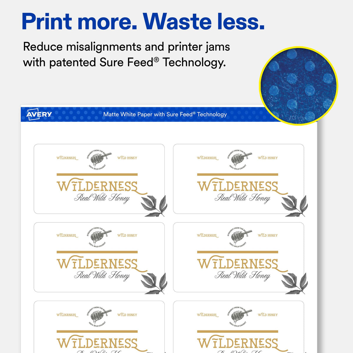 Avery® Matte White Rectangle Labels, 2" x 3.75", 400 Total 400 labels