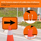 Geetery 6 Pcs Traffic Arrow Orange Detour Signs, Left & Right
