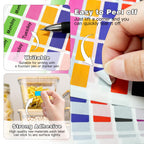 PARLAIM Pack of 1575 Rectangle Color Coding Labels,1/2" x 3/4" Rectangular Stickers in 15 Colors Rectangle Folder File Labels for Office and Home