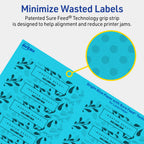 Avery Printable Rectangle Labels, Sure Feed Technology, 3/4" x 3-1/2", Bright Blue Labels, Print-to-The-Edge, Laser/Inkjet Printable, 800 Total, Great for Mailing 800 labels
