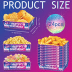 24 Pcs Disposable Paper Snack Trays for Kpop Theme Party Decor