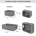 GRANNY SAYS Bundle of 3-Pack Nesting Wicker Baskets & 2-Pack Wicker Shelf Baskets