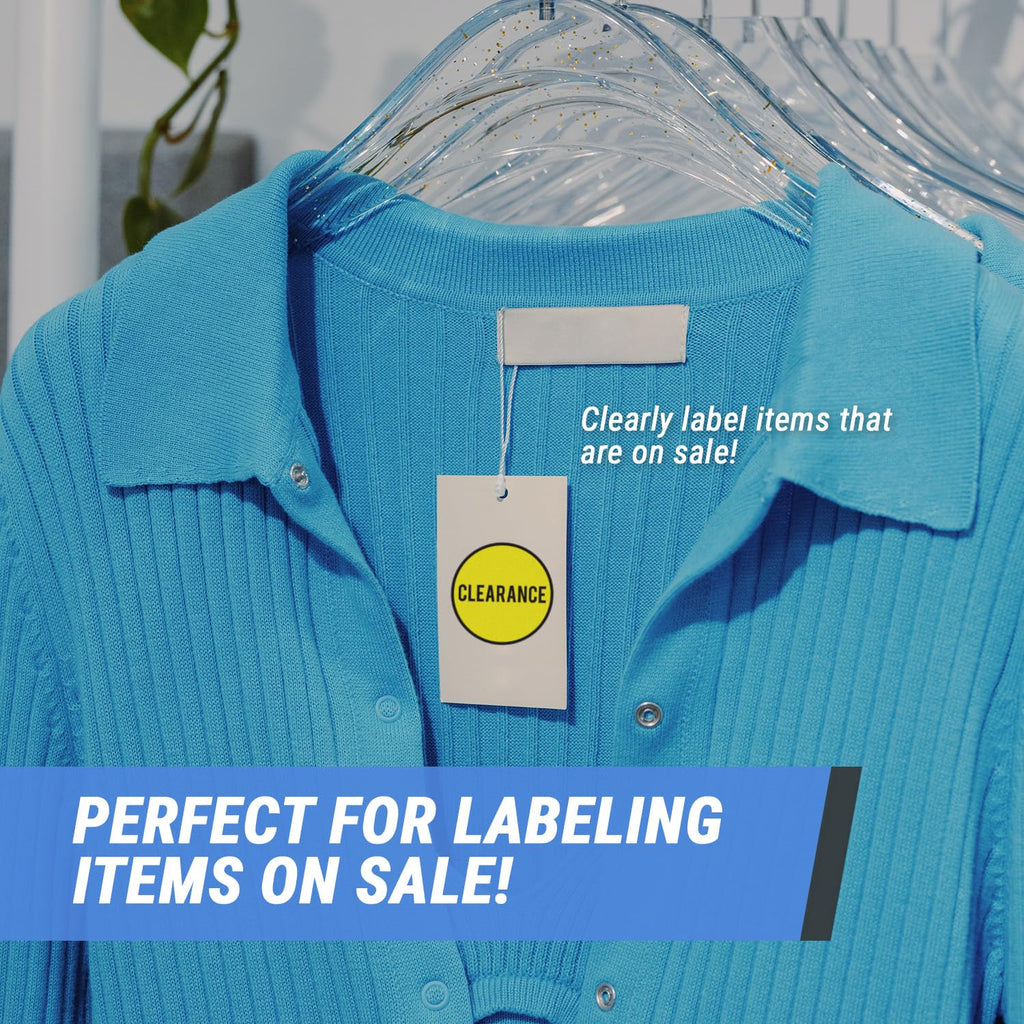 Clearance Stickers, 2 inch, Round, Yellow, 600 Labels
