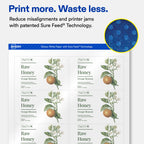Avery Glossy White Rectangle Labels, 2.5" x 4", Sure Feed Technology, Laser/Inkjet Printer Compatible, 80 Printable Labels Total, Great for Branding, Packaging, and More 80 labels