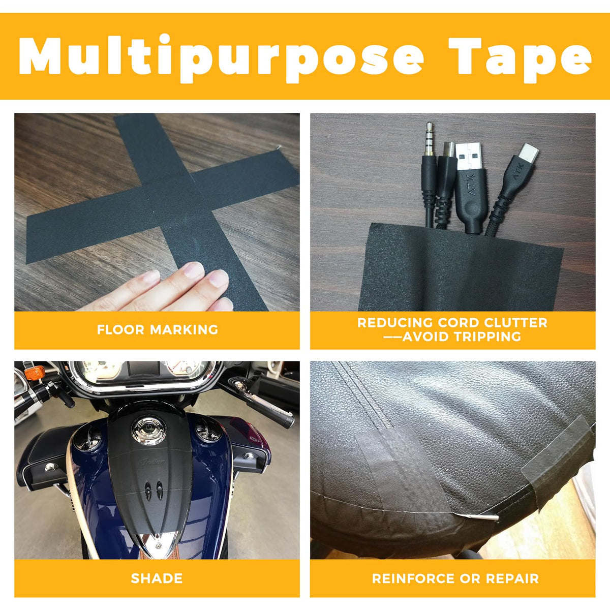 SWRT Gaffers Tape, 11 Mil Industrial Grade Gaffer Tape, 2’’ x 30 Yards, 2 Pack, Reinforced Adhesion, Easily Remove No Residue, Professional Matte Finish No Reflection, Black, 60 Yards in Total